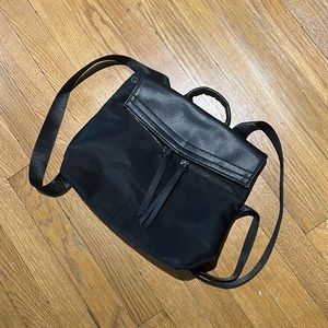 Botkier Black Mini Trigger Nylon and Faux Leather Backpack
